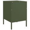 vidaXL Bedside Cabinet Set of 2 Olive Green Steel 14.2 x 15.4 x 19.9 in