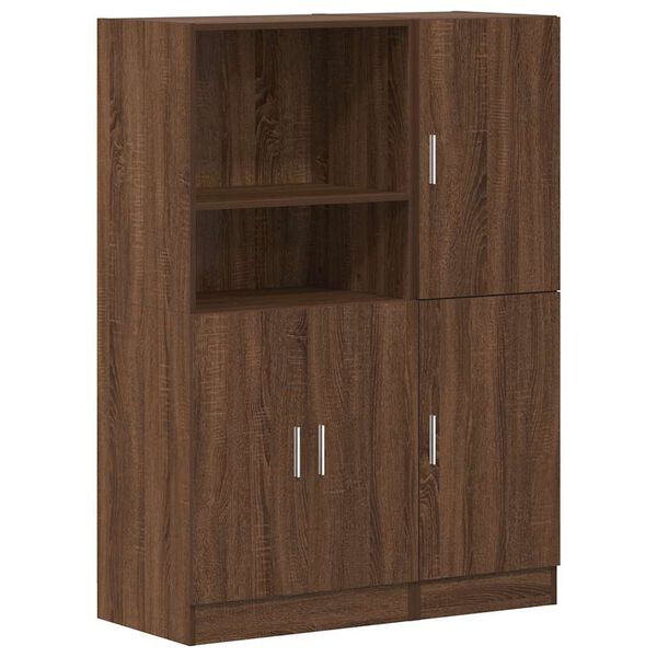 vidaXL Kitchen Cabinet Set Brown oak Engineered wood Kitchen Cabinet Set