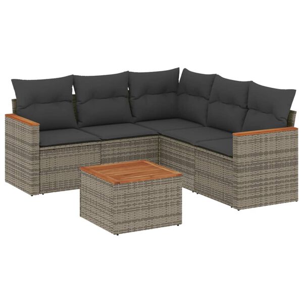 vidaXL Garden Sofa Set Grey
