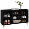 vidaXL Shoe Cabinet Black Engineered Wood Medium Shoe Cabinet
