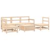 vidaXL Garden Sofa Set Natural Wood Solid pine wood (untreated) Large