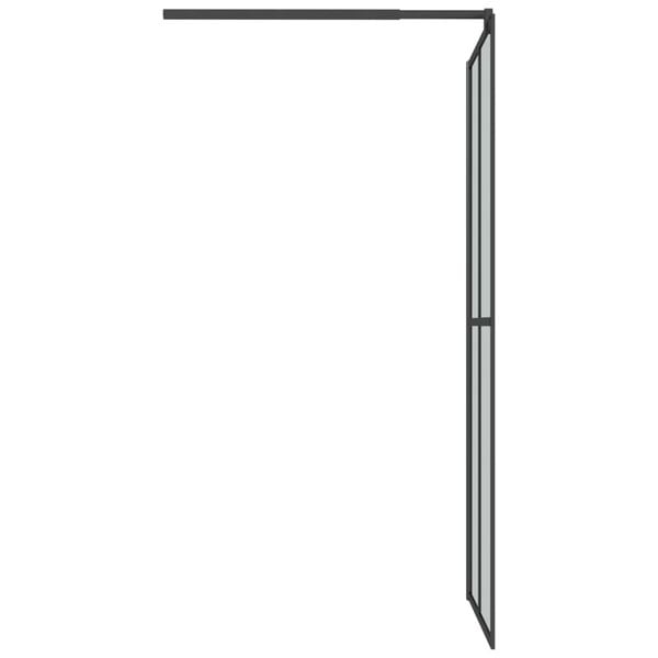 vidaXL Walk-in Shower Screen 35.4"x76.8" Dark Tempered Glass