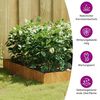 vidaXL Garden Raised Bed Rusty Corten Steel 39.4 x 39.4 x 10.2 in