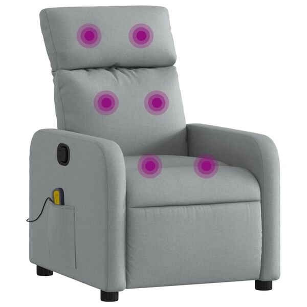 vidaXL Massage Recliner Chair Light grey