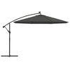vidaXL Cantilever Garden Parasol Anthracite Polyester fabric and metal pole