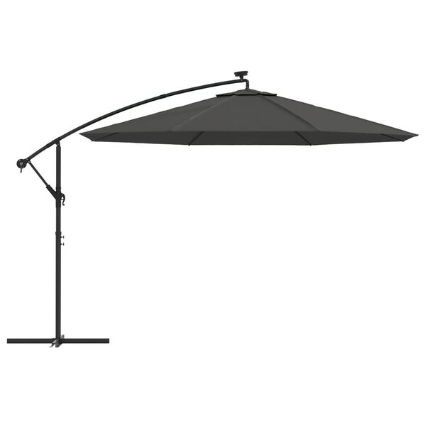 vidaXL Cantilever Garden Parasol Anthracite Polyester fabric and metal pole