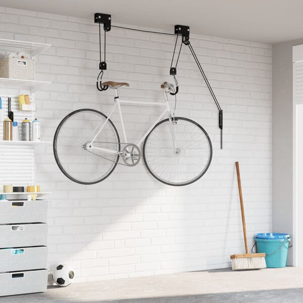 vidaXL Bike Hoist with Ceiling Mount 125.7 lb
