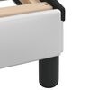 vidaXL Bed Frame White Faux Leather, Metal, Solid Pine Wood, Plywood