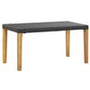 vidaXL Garden Bench Black Poly Rattan and Solid Acacia Wood Medium