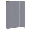 vidaXL Wardrobe Gray Solid Pine Wood Large Wardrobe Rectangular