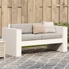 vidaXL Garden Sofa White Solid Pine Wood Medium Seats Many Garden Sofa