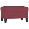 vidaXL 3-Seater Sofa with Footstool Wine Red 70.9" Fabric