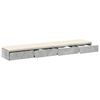 vidaXL Bed Drawers with Drawer Concrete Grey 70.87 x 14.37 x 6.50 in