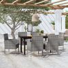 vidaXL Garden Dining Set Anthracite PE rattan Medium