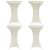 vidaXL Table Cover Set of 4 Cream 90% Polyester, 10% Elastane