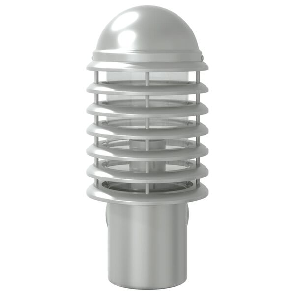 vidaXL Outdoor Wall Light Silver Stainless Steel, Polycarbonate Medium