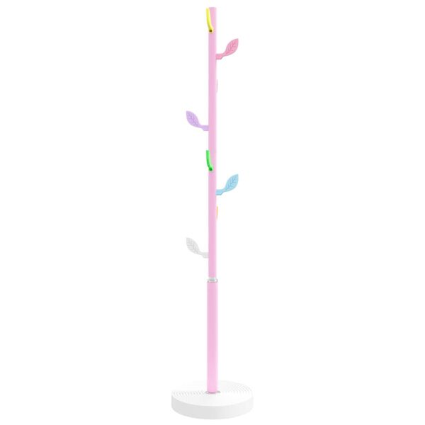 vidaXL Coat Stand Pink Powder-coated iron, plastic base with cement Medium