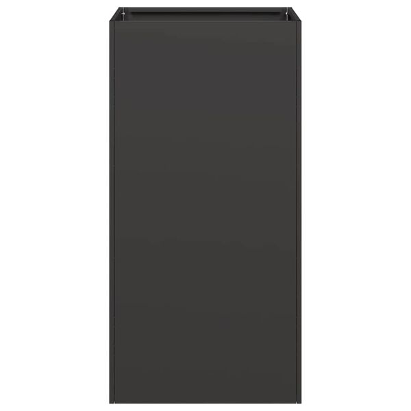 vidaXL Planter Black Cold-rolled Steel Large Durable Planter Square