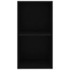 vidaXL Book Cabinet Black Engineered wood Compact Book Cabinet