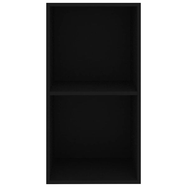 vidaXL Book Cabinet Black Engineered wood Compact Book Cabinet