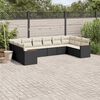 vidaXL Garden Sofa Set Black PE rattan Large Modular Garden Sofa Set