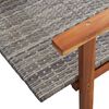 vidaXL Sunlounger Grey Poly Rattan, Solid Acacia Wood Standard