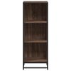 vidaXL Book Cabinet Brown oak Engineered wood, metal Medium Book Cabinet