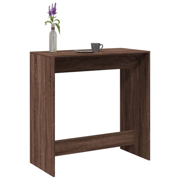 vidaXL Bar Table Brown Oak Engineered Wood Tall Durable Bar Table