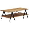 vidaXL Coffee Table Brown Solid mango wood, powder-coated steel Medium