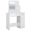 vidaXL Dressing Table Glossy White Engineered wood, Acrylic Dressing Table