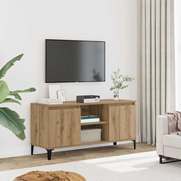 vidaXL TV Cabinet Artisan Oak Engineered Wood TV Cabinet Rectangular
