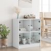 vidaXL Side Cabinet White Engineered Wood Medium Side Cabinet