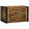 vidaXL Storage Box 80 x 50 x 50 cm Rough mango wood and metal