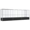 vidaXL Aviary with Extension Silver 246.7"x42.1"x83.5" Steel