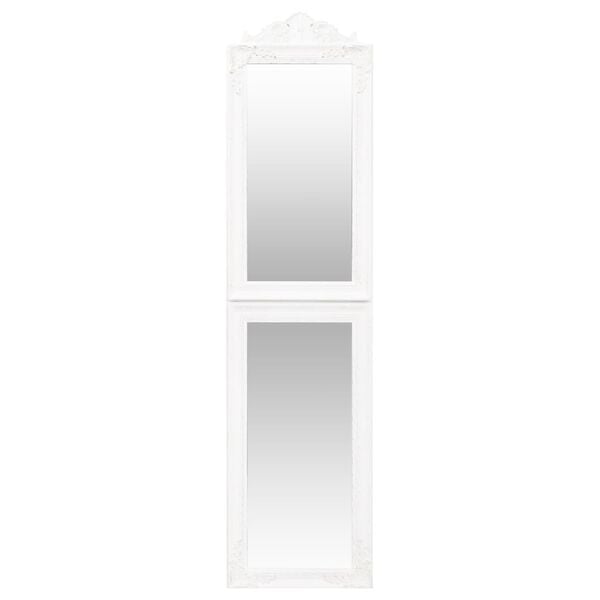 vidaXL Free-standing Mirror White Glass Full-length Foldable
