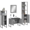 vidaXL Bathroom Cabinet Set Grey Sonoma