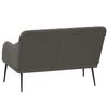 vidaXL Bench Dark Gray Velvet fabric, Metal, Plywood Medium