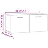 vidaXL Wall Cabinet Glossy white Engineered wood