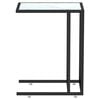 vidaXL Side Table White marble Tempered glass, iron 19.7 x 13.8 x 25.6 in