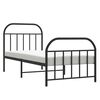 vidaXL Bed Frame Black Powder-coated Steel 35.4 x 78.7 in Bed Frame