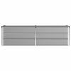 vidaXL Planter Light Grey 62.99 x 15.75 x 17.72 in Steel