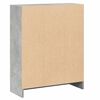 vidaXL Bookshelf Concrete grey Engineered wood Compact Bookshelf
