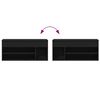 vidaXL Shoe Bench Black Engineered Wood 40.2 x 12.0 x 17.7 in Shoe Bench