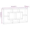 vidaXL Wall Shelf Smoked oak Engineered wood Medium Wall Storage