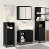 vidaXL Bathroom Furniture Set 3 pcs Black Oak Engineered Wood