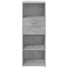 vidaXL Highboard Concrete grey Engineered wood Tall Highboard