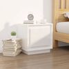 vidaXL Bedside Cabinet High gloss white Engineered wood Small