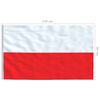 vidaXL Poland Flag Red and White 68D 100% Polyester 35.4 x 59.1 in