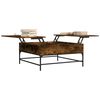 vidaXL Coffee Table Smoked Oak Engineered wood, metal Medium