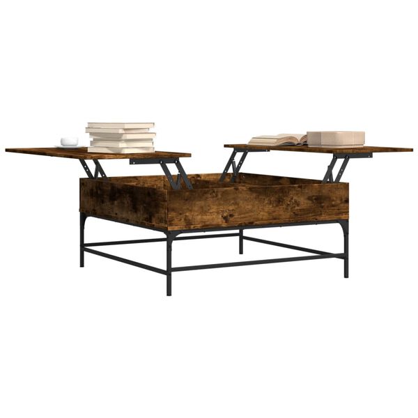 vidaXL Coffee Table Smoked Oak Engineered wood, metal Medium